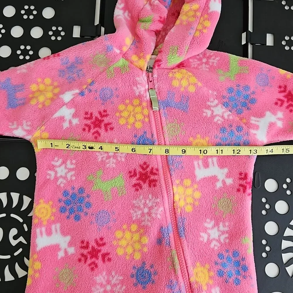 L.L. Bean Vintage L.L. Kids Pink Fleece Winter Baby Bunting |‎ Infant 3-6 Months